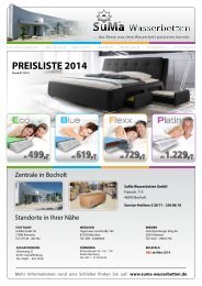 PREISLISTE 2013 - SuMa Wasserbetten GmbH