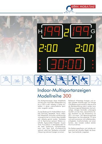 Indoor-Multisportanzeigen Modellreihe 300