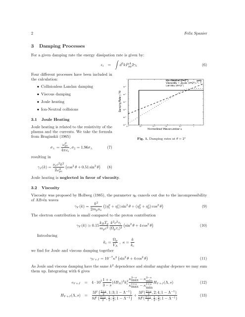 Heating of the ISM by AlfvÃ©n-wave damping - Theoretische Physik IV ...