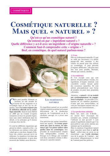 CosmÃ©tique naturelle ? Mais quel Â« naturel Â» ? - Rebelle-SantÃ©