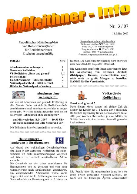 Datei herunterladen - .PDF - Gemeinde RoÃleithen