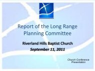 to view a PDF version of the presentation - Riverland Hills Baptist ...