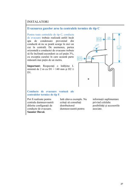 CENTRALA TERMICA PE GAZ SAUNIER DUVAL ISOFAST - Calor