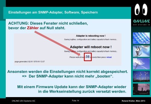 Technik Workshop 2 - Konfiguration SNMP-Adapter - Online USV ...