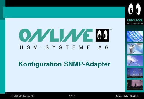 Technik Workshop 2 - Konfiguration SNMP-Adapter - Online USV ...