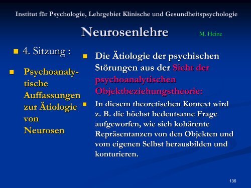Neurosenlehre - Klinische und Gesundheitspsychologie