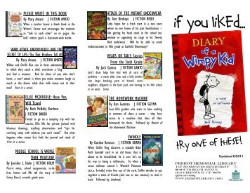 If You Liked Diary of a Wimpy Kid... - Perrot Library