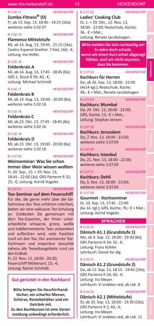 Programm Herbst 2013