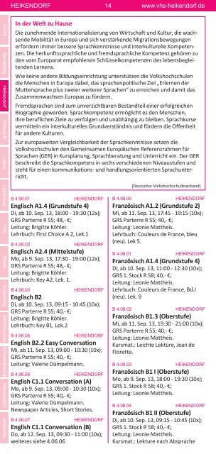 Programm Herbst 2013