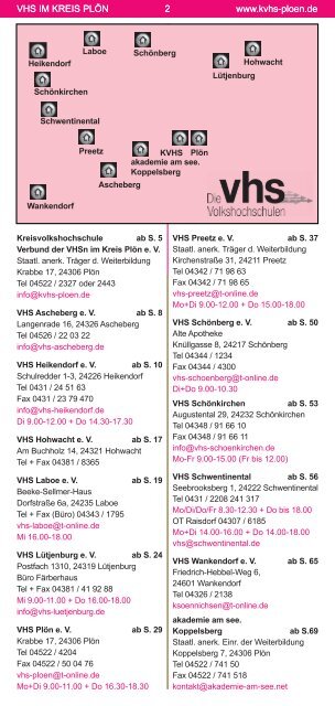 Programm Herbst 2013