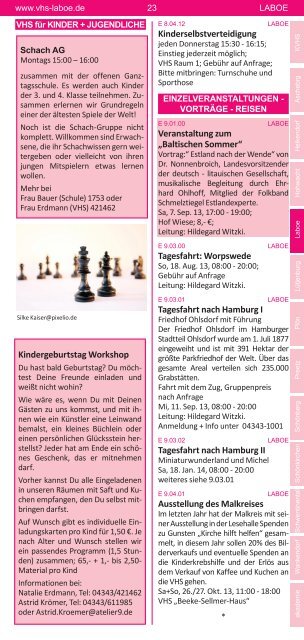 Programm Herbst 2013