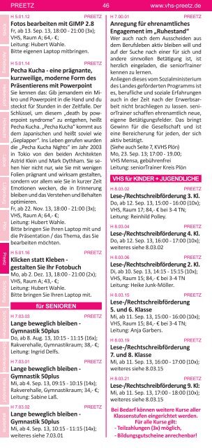 Programm Herbst 2013