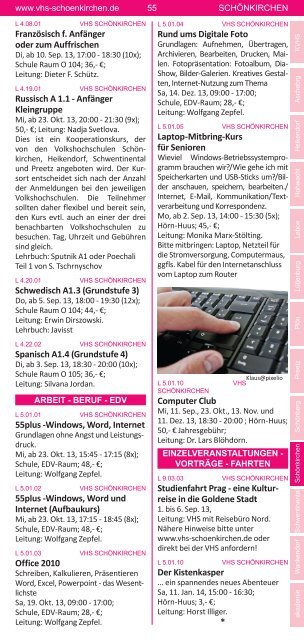 Programm Herbst 2013