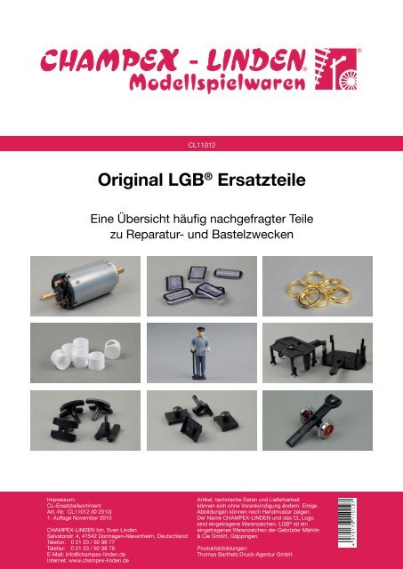 Original LGB® Ersatzteile - Champex-Linden