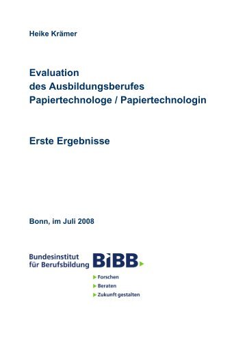 Papiertechnologe/Papiertechnologin - BiBB