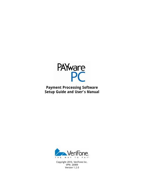 Users Manual - VeriFone Support