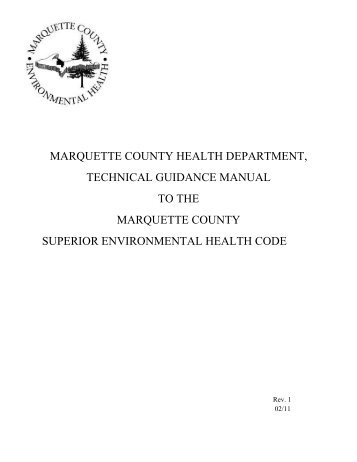 Technical Guidance Manual - Marquette County