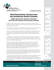 Our Industry. Your Council! - Canadian Trucking Human Resources ...