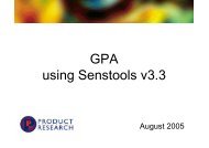 GPA using Senstools v3.3