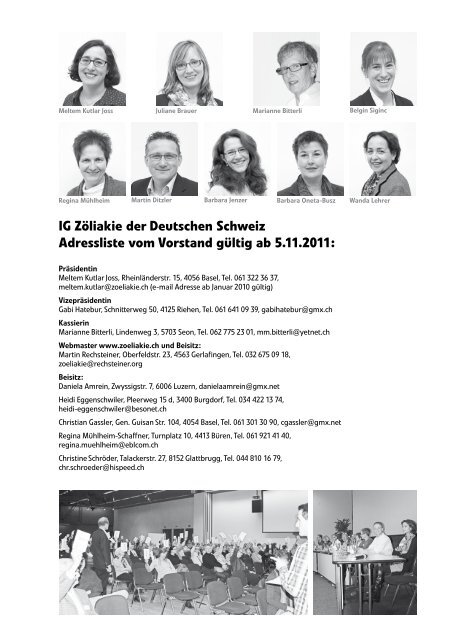 Protokoll GV 2011 (PDF) - IG ZÃƒÂ¶liakie der deutschen Schweiz