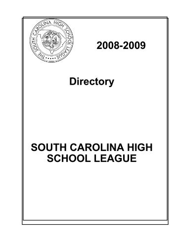 Directory 08-09 - South Carolina High School League
