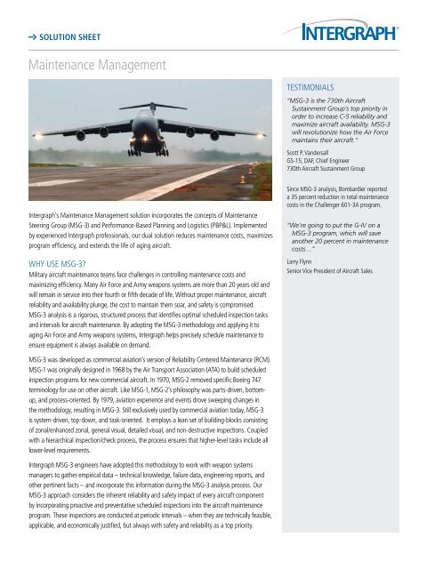 Maintenance Management Intergraph