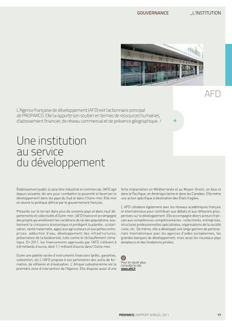 Rapport Annuel 2011 - Proparco