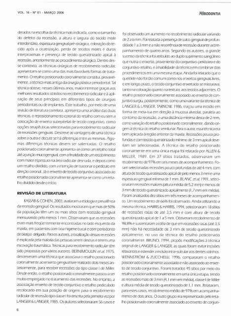 sociedade brasileira de periodontologia - Revista Sobrape