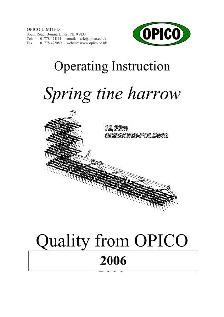 opico-comb-harrow-12.4m-parts-manual