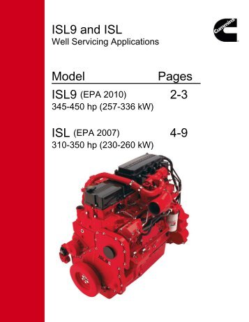 ISL9 and ISL Model Pages 2-3 4-9 - Cummins Engines