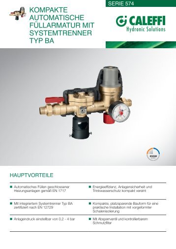 Flyer als PDF - Serie 574 - Caleffi