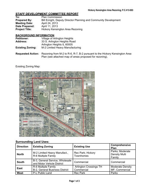 Arlington Heights Zoning Map Rezoning Village Of Arlington Heights
