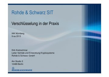Rohde & Schwarz SIT - IHK Nürnberg für Mittelfranken