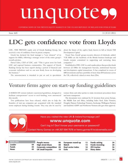 latest digital edition of UK & Ireland unquote