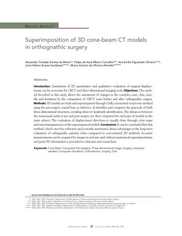 Superimposition of 3D cone-beam CT models in orthognathic ... - UFF