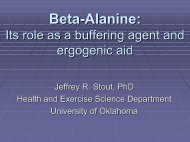 Creatine & Beta-Alanine - International Society Of Sports Nutrition