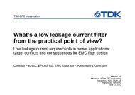 What's a low leakage current filter from the practical point of view?