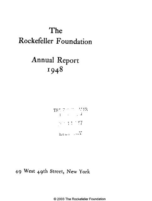 RF Annual Report - 1996 - The Rockefeller Foundation