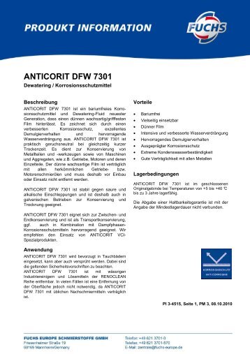 ANTICORIT DFW 7301 - Korb Schmierstoffe