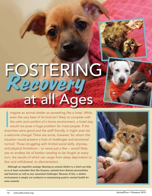 Summer 2013 â¢ V ol. 47 No. 2 - San Diego Humane Society and SPCA