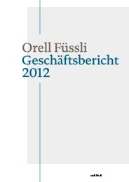 Orell FÃ¼ssli GeschÃ¤ftsbericht 2012 - orell fÃ¼ssli holding ag