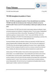 Press Release - TÃV SÃD UK