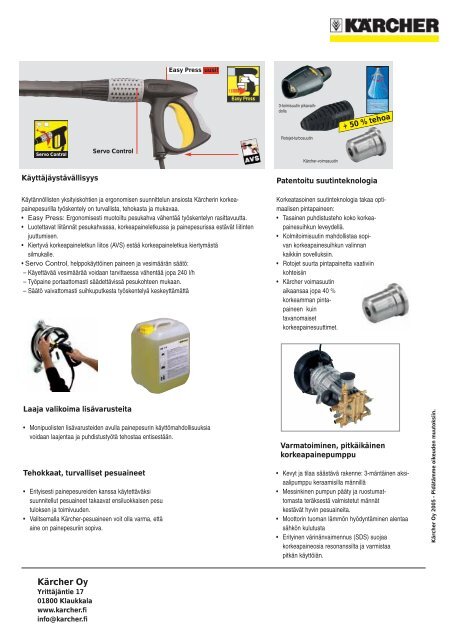 Korkeapainepesurit ammattikÃ¤yttÃ¶Ã¶n - KÃ¤rcher