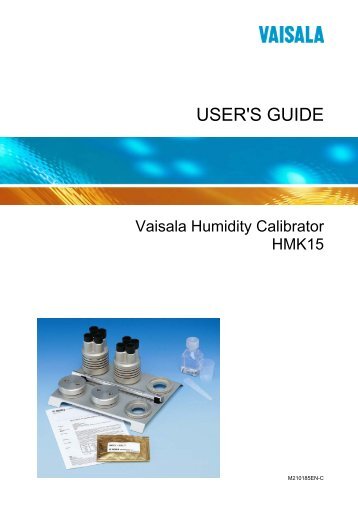 HMK15 User's Guide in English - M210185EN-C - Vaisala