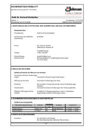 Kalk fix Schnell-Entkalker - SC Johnson Product Information