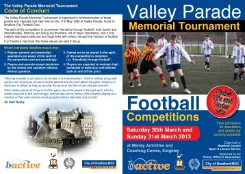 Valley Parade Memorial Programme - Bradford Metropolitan District ...