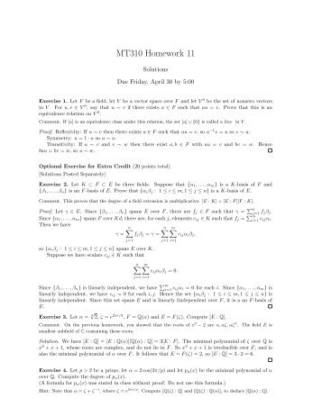 MT310 Homework 11