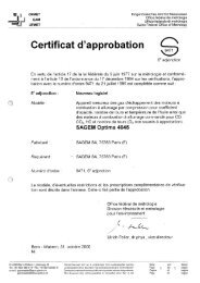 Certificat d'approbation - LegNet