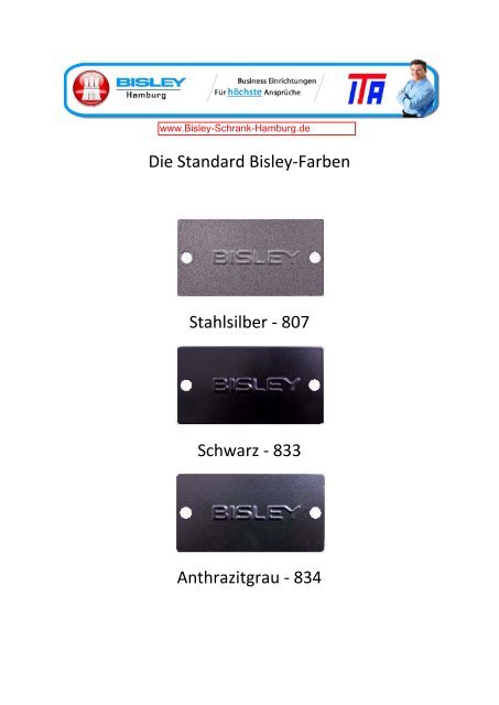 Die Standard Bisley-Farben Stahlsilber - 807 ... - ITA-Copysysteme