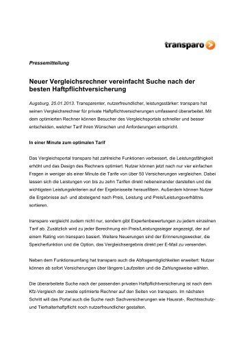 Meldung im PDF-Format - Transparo